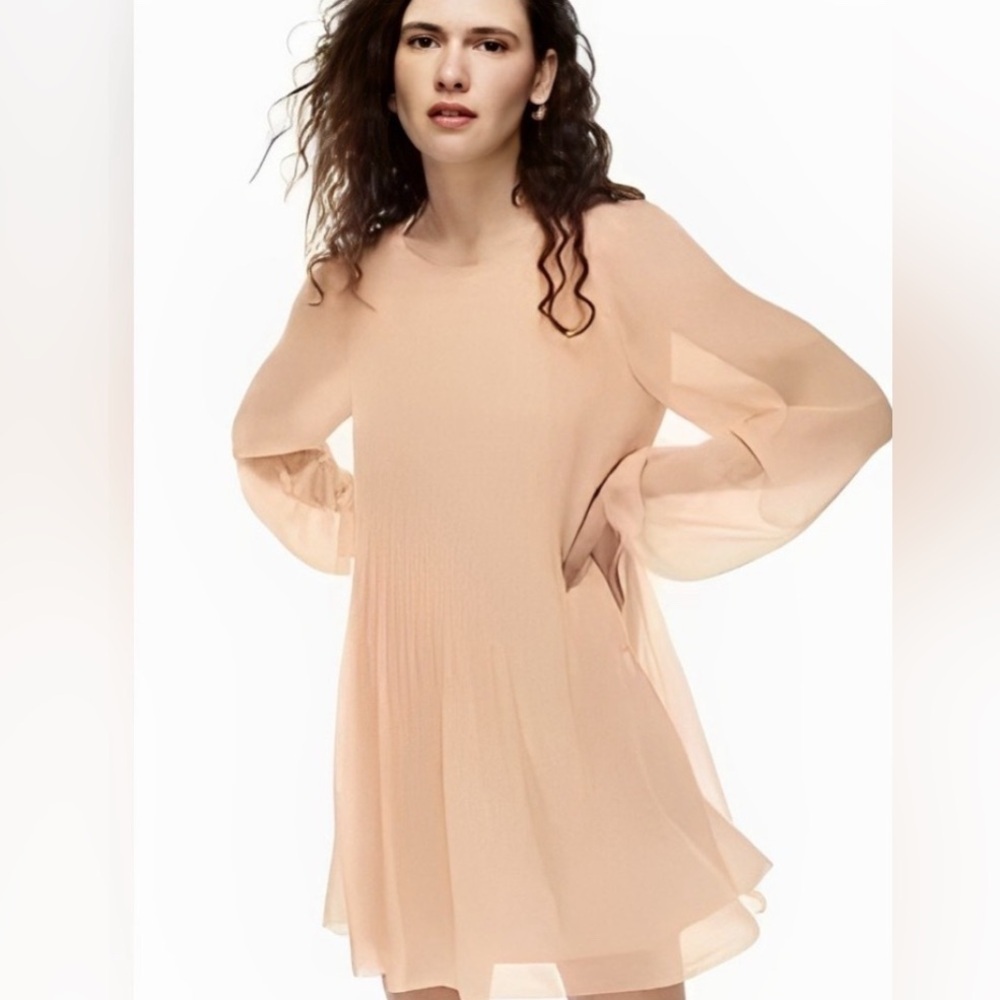 Aritzia Wilfred Daydreamer Mini Dress in Coral Blush